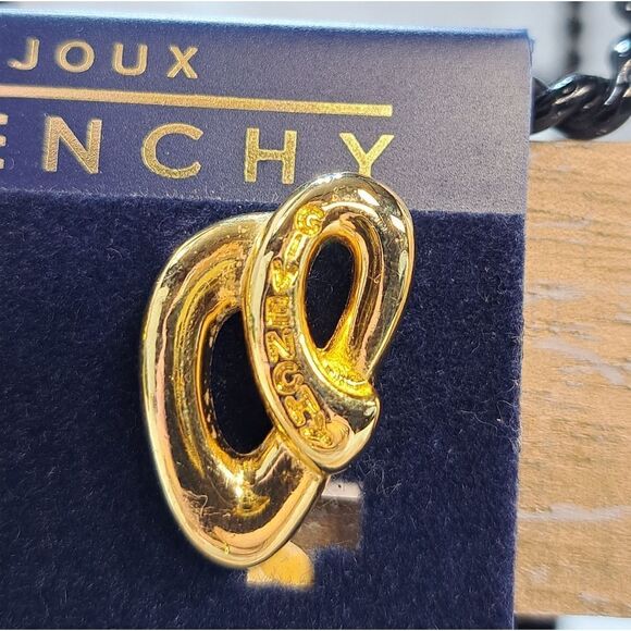 Authentic Givenchy  GOLD PLATED Clip On Earrings NEW AND GIFTABLE - Picture 4 of 10
